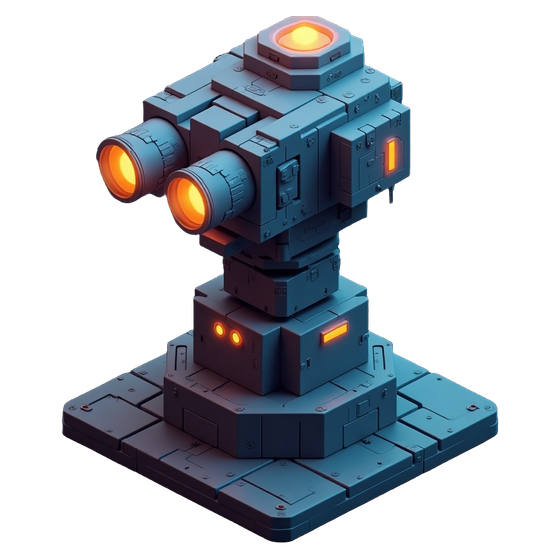 Combat turrets for raiding and defense